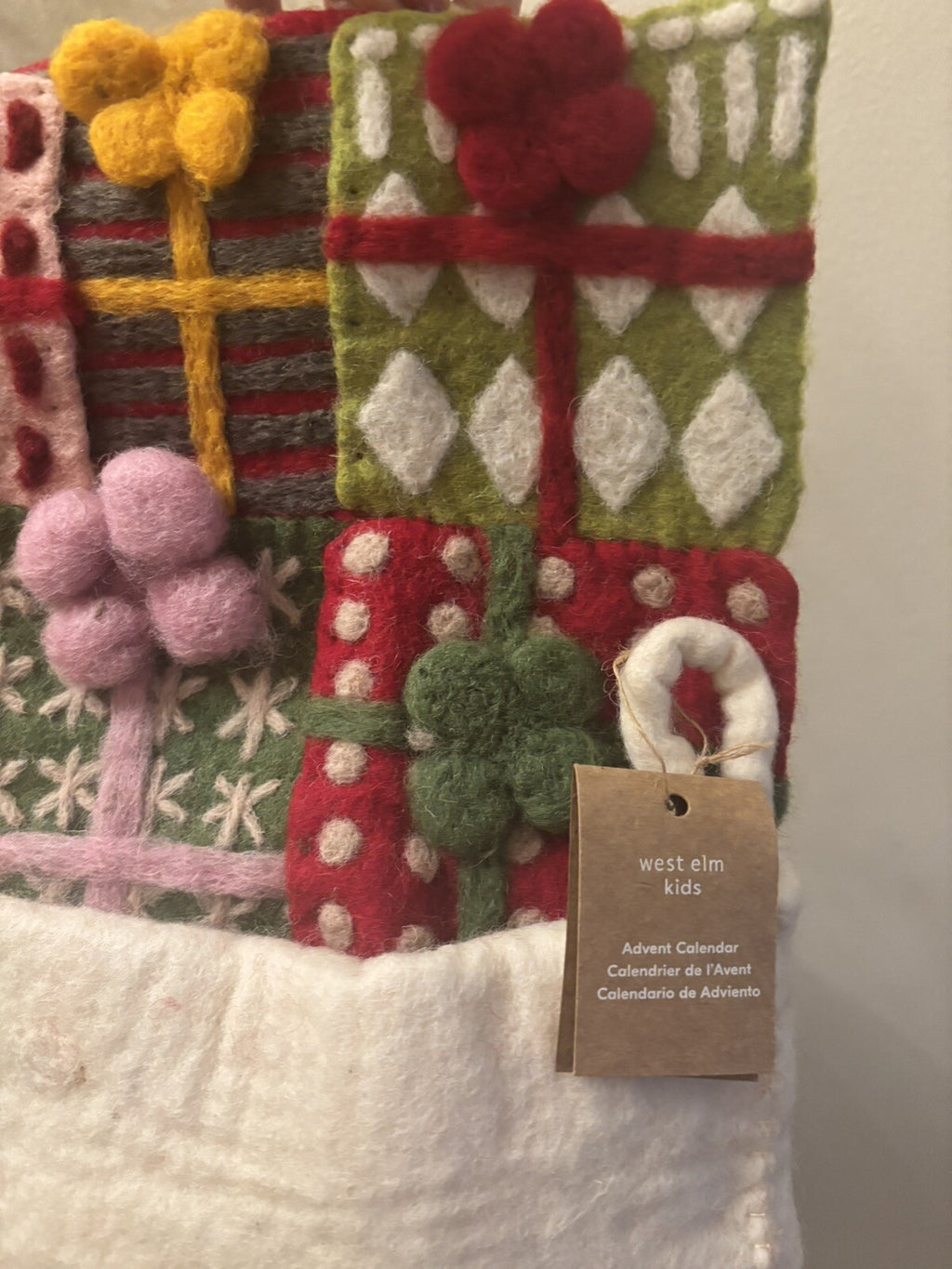 pottery barn Holiday Christmas stocking Advent Reindeer Wool party West elm n
