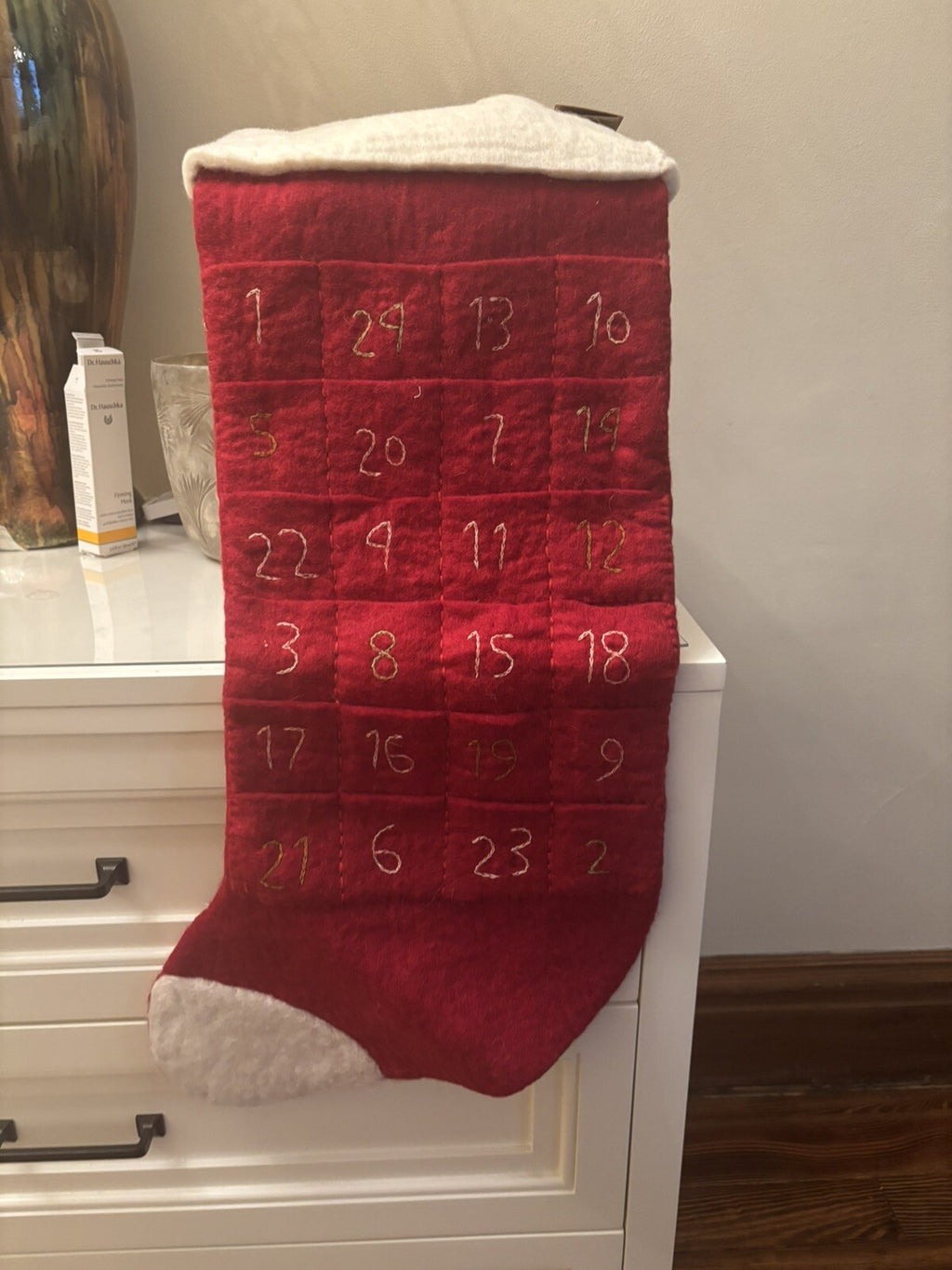 pottery barn Holiday Christmas stocking Advent Reindeer Wool party West elm n