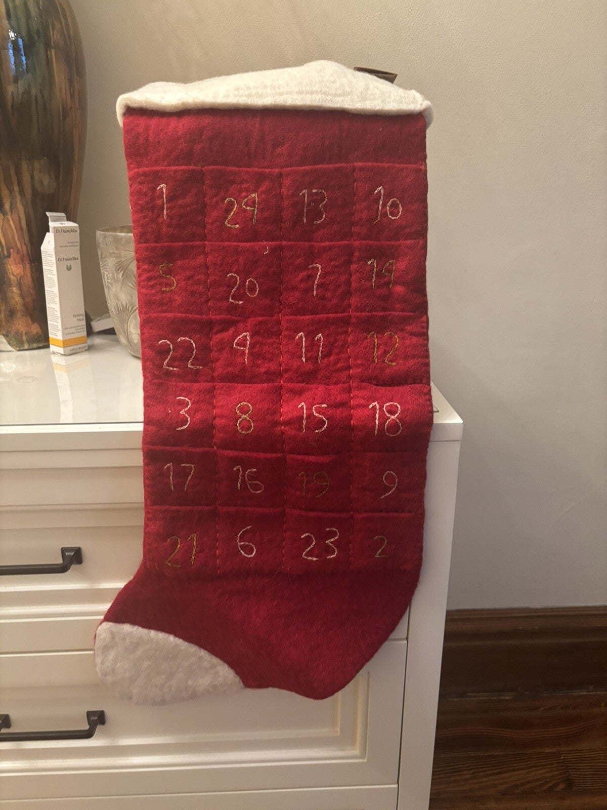 pottery barn Holiday Christmas stocking Advent Reindeer Wool party West elm n
