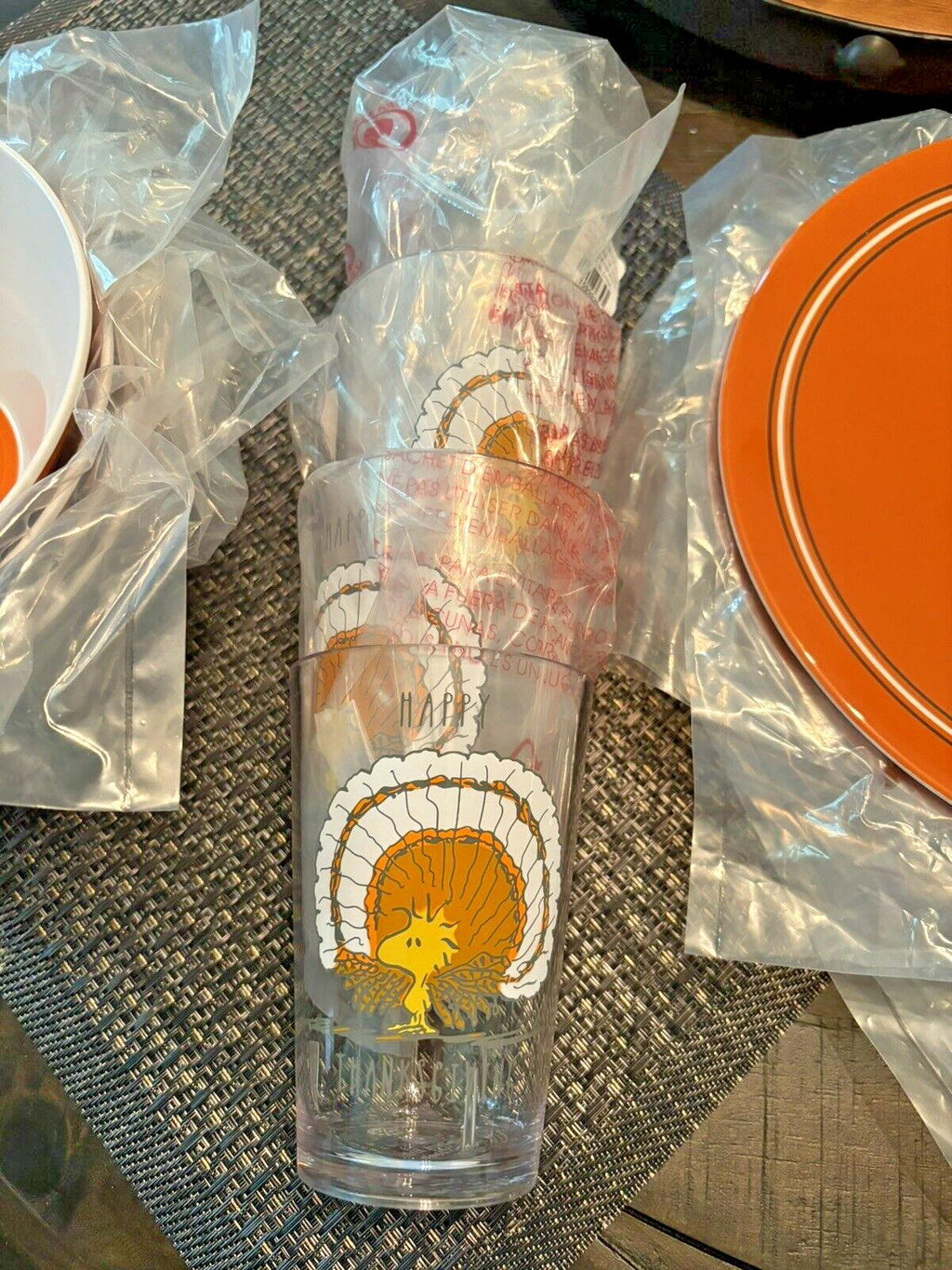 Disney Snoopy Pottery Barn plate cup Bowl+UTENSILS Peanuts Party Disney SET 16