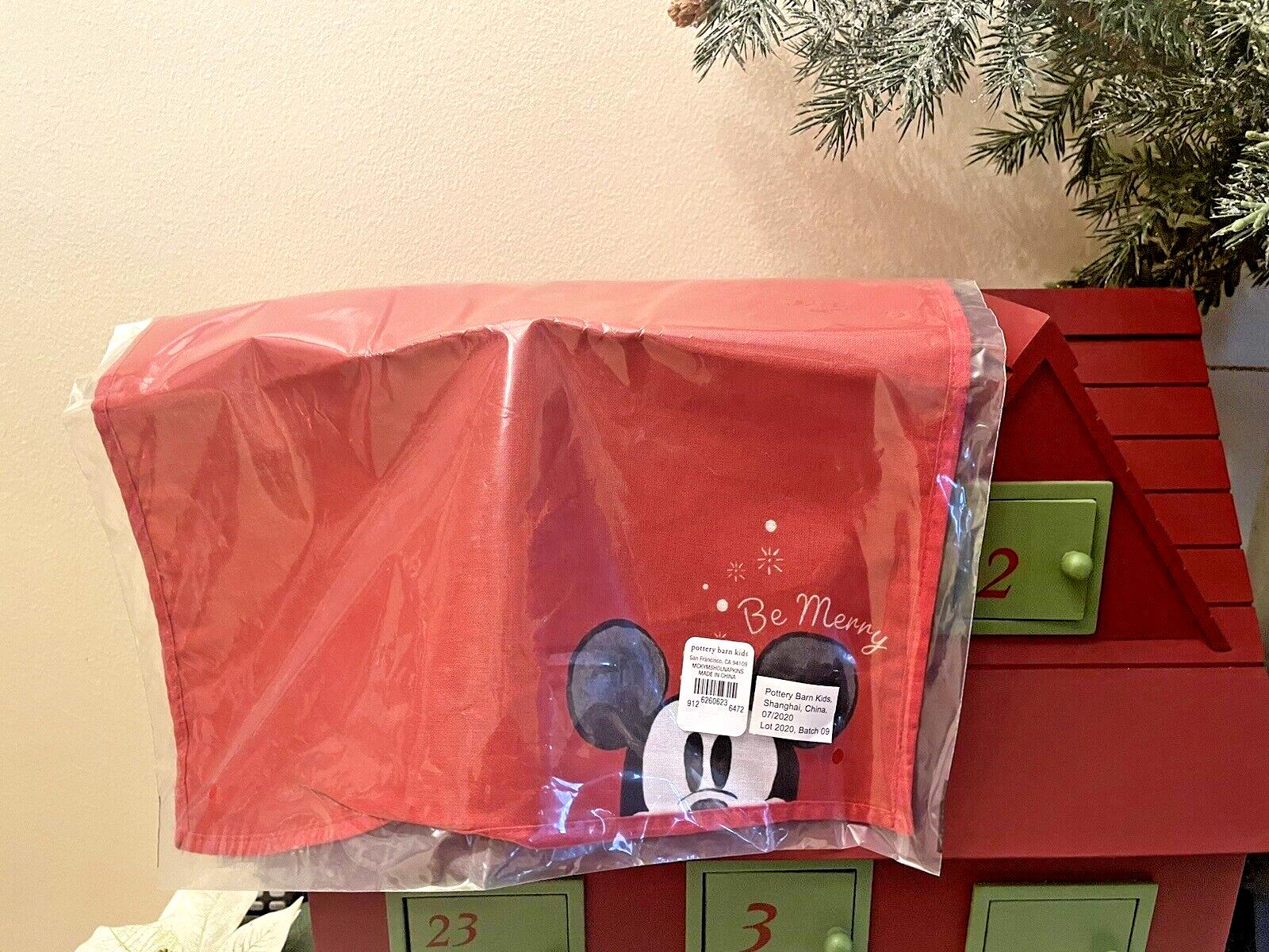 Pottery Barn disney Mickey Mouse Napkin Christmas holiday party gift school "