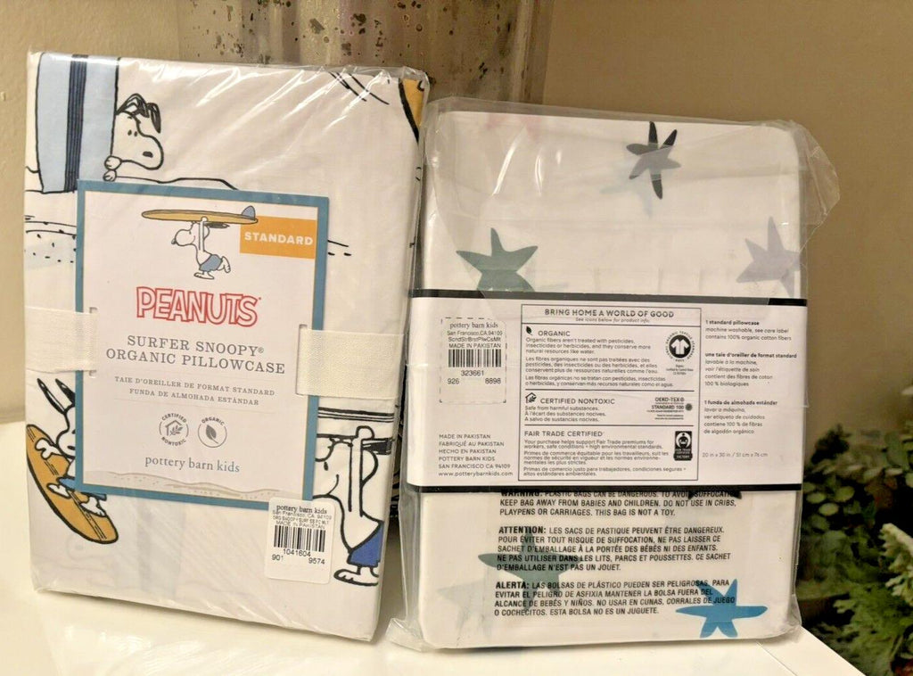 Pottery Barn Snoopy School kids peanuts Holiday Disney superhero pillowcase y