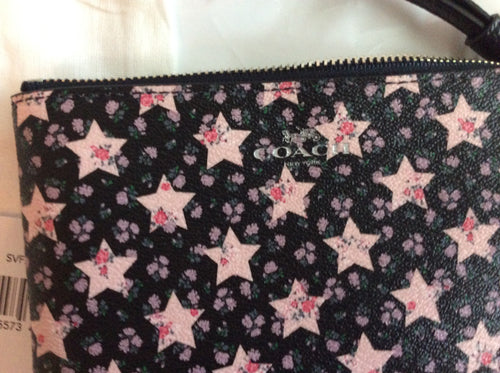 COACH Disney ZIP WRISTLET moon stars wallet purse cell phone case bag travel ..