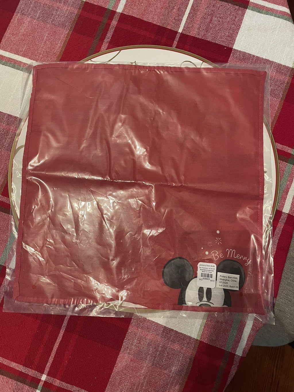 Pottery Barn disney Mickey Mouse Napkin Christmas holiday party gift school "