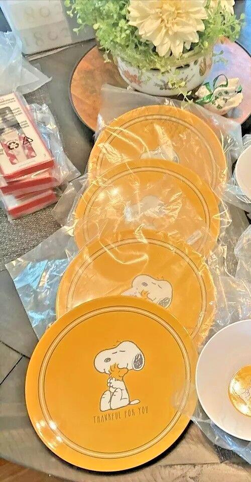 Disney Snoopy Pottery Barn plate cup Bowl+UTENSILS Peanuts Party Disney SET 16