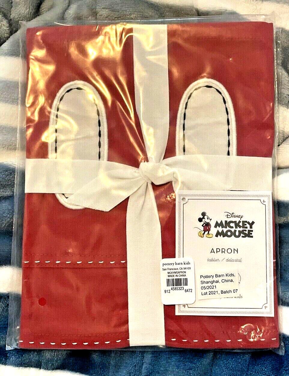 Pottery Barn disney Mickey Mouse holiday Apron Birthday gift school party ?? `