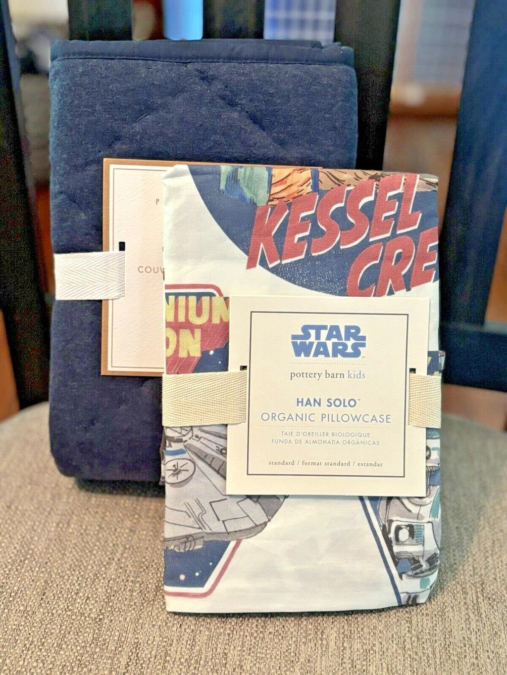Pottery Barn Star Wars holiday Disney Kid Solo gift bed pillow SET 2 `