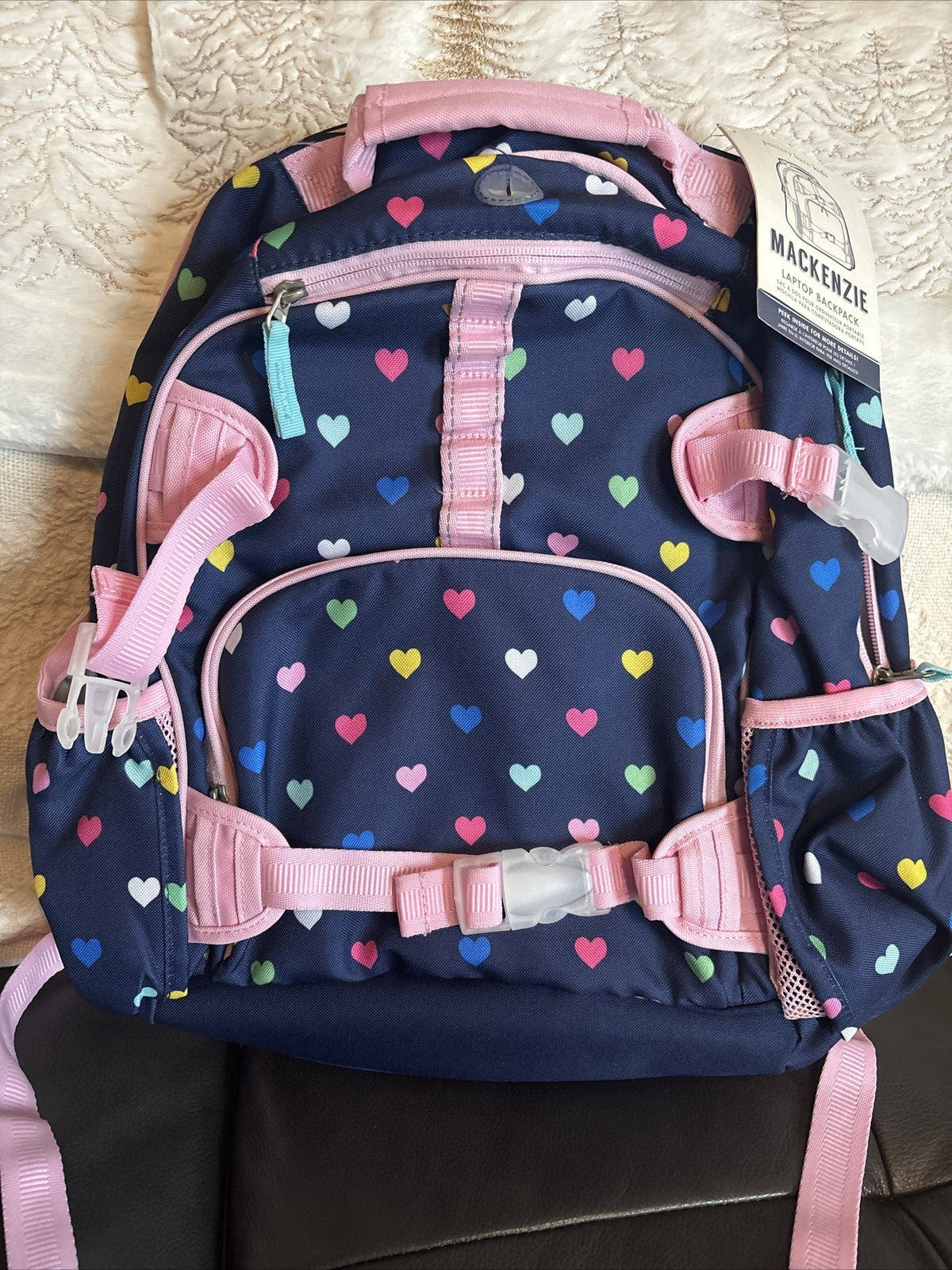 School Pottery barn Snoopy Disney LARGE Backpack +Travel Peanuts girl Heart ?? ]