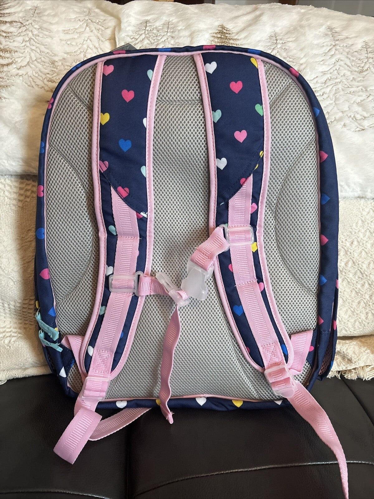 School Pottery barn Snoopy Disney LARGE Backpack +Travel Peanuts girl Heart ?? ]