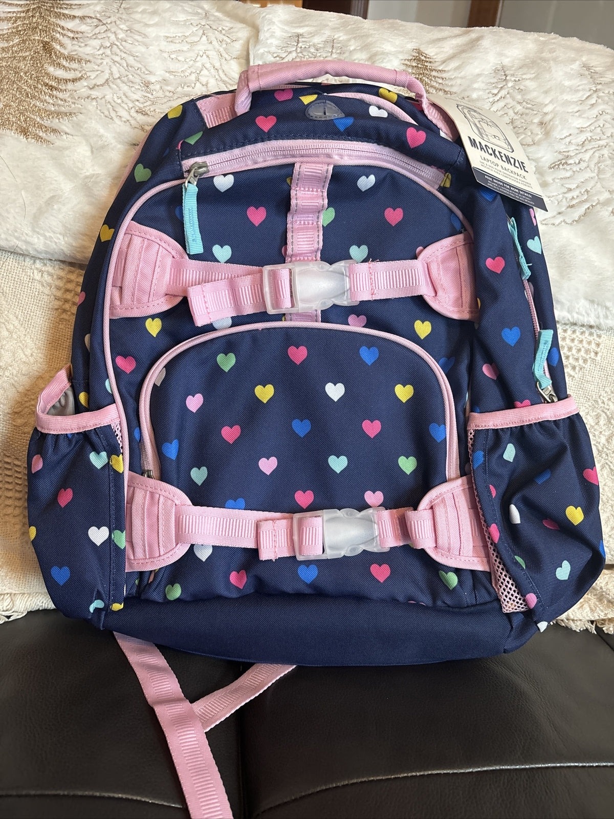 School Pottery barn Snoopy Disney LARGE Backpack +Travel Peanuts girl Heart ?? ]