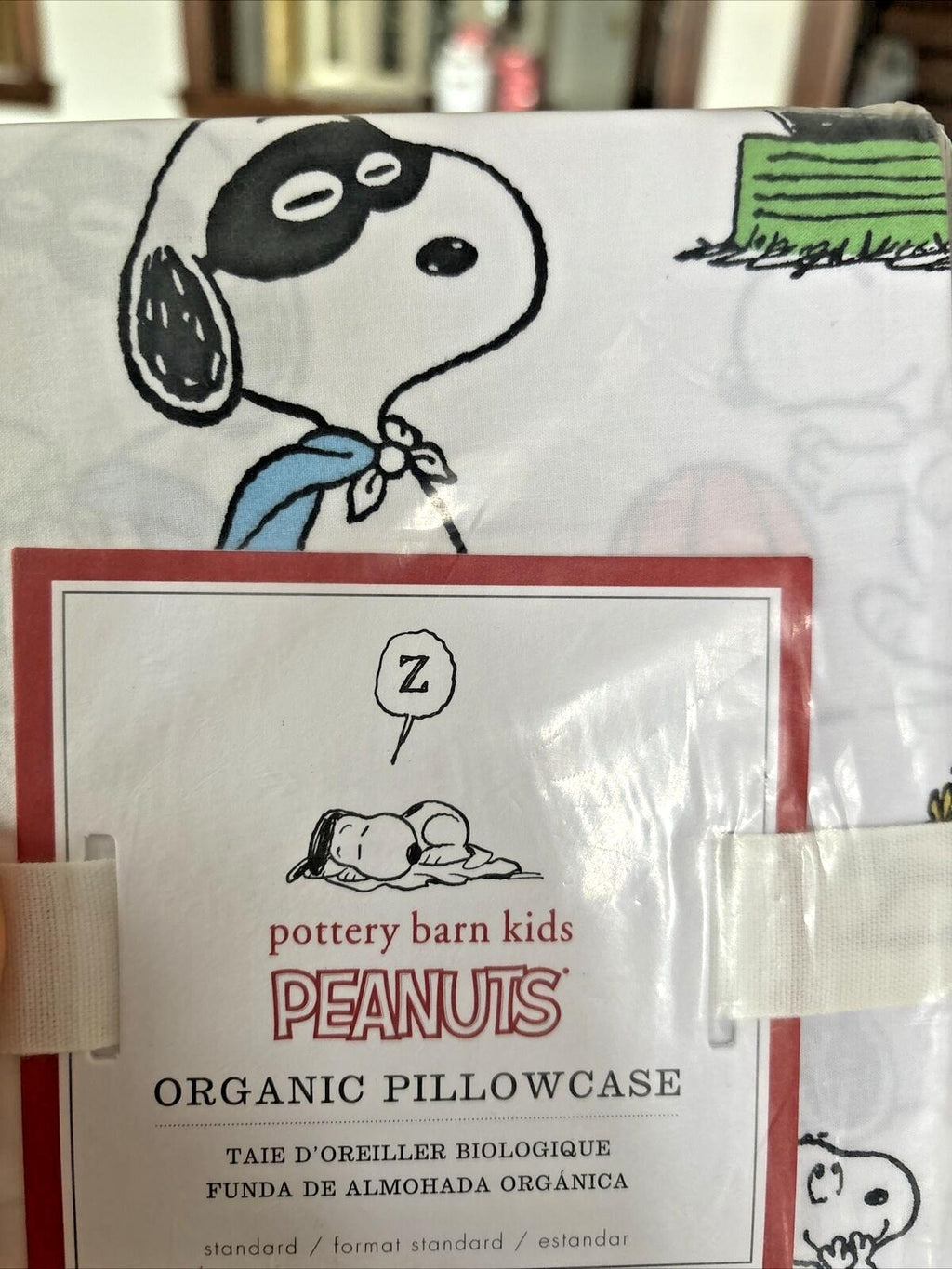 Disney Snoopy Pottery Barn Pillowcase holiday party peanuts school kid travel y