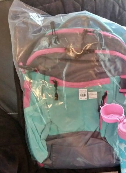 Pottery barn School Large backpack+Lunch Bag rainbow star holiday gift sport Set