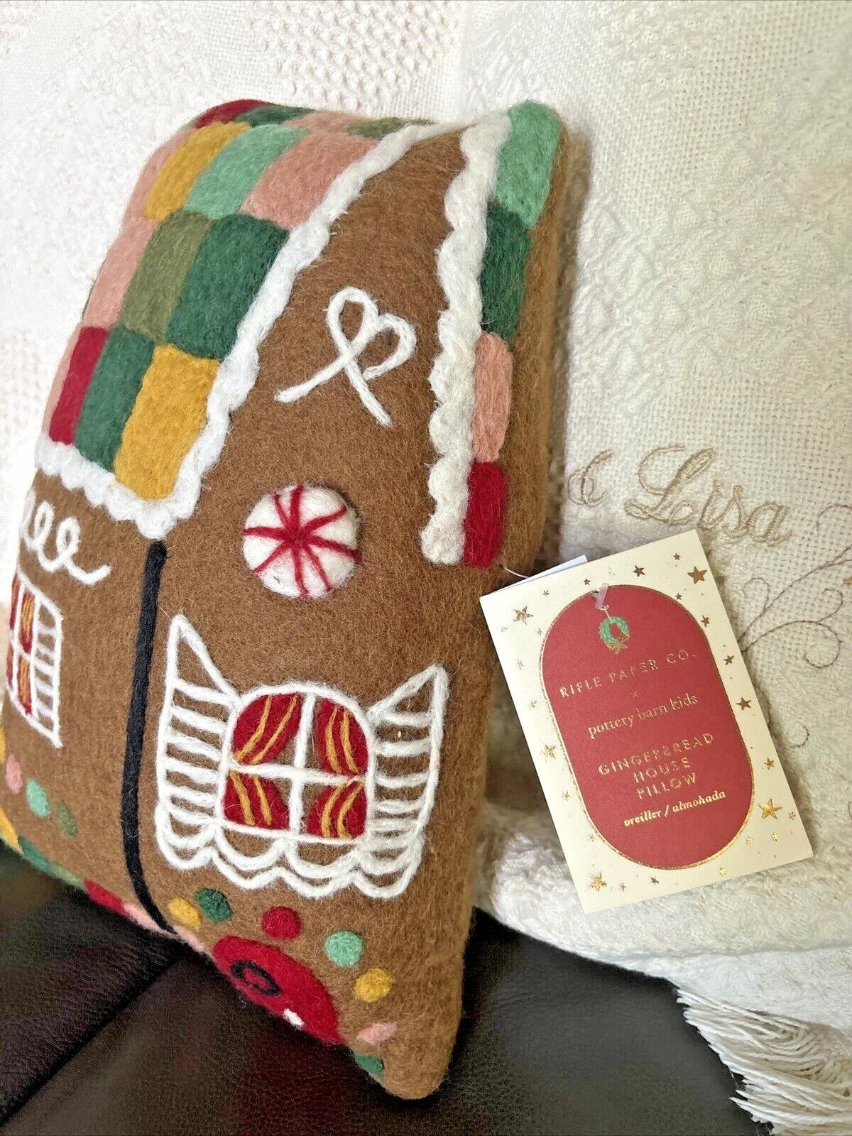 Pottery Barn Gingerbread Disney Christmas Holiday pillow gift set party ?? [