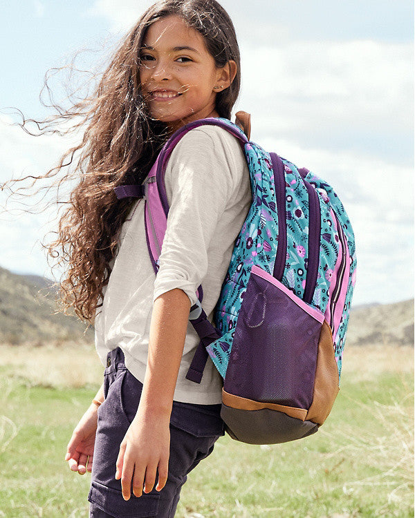 Garnet Hill Flower LARGE BACKPACK+ Pottery Barn LUNCH Bag school travel girl new