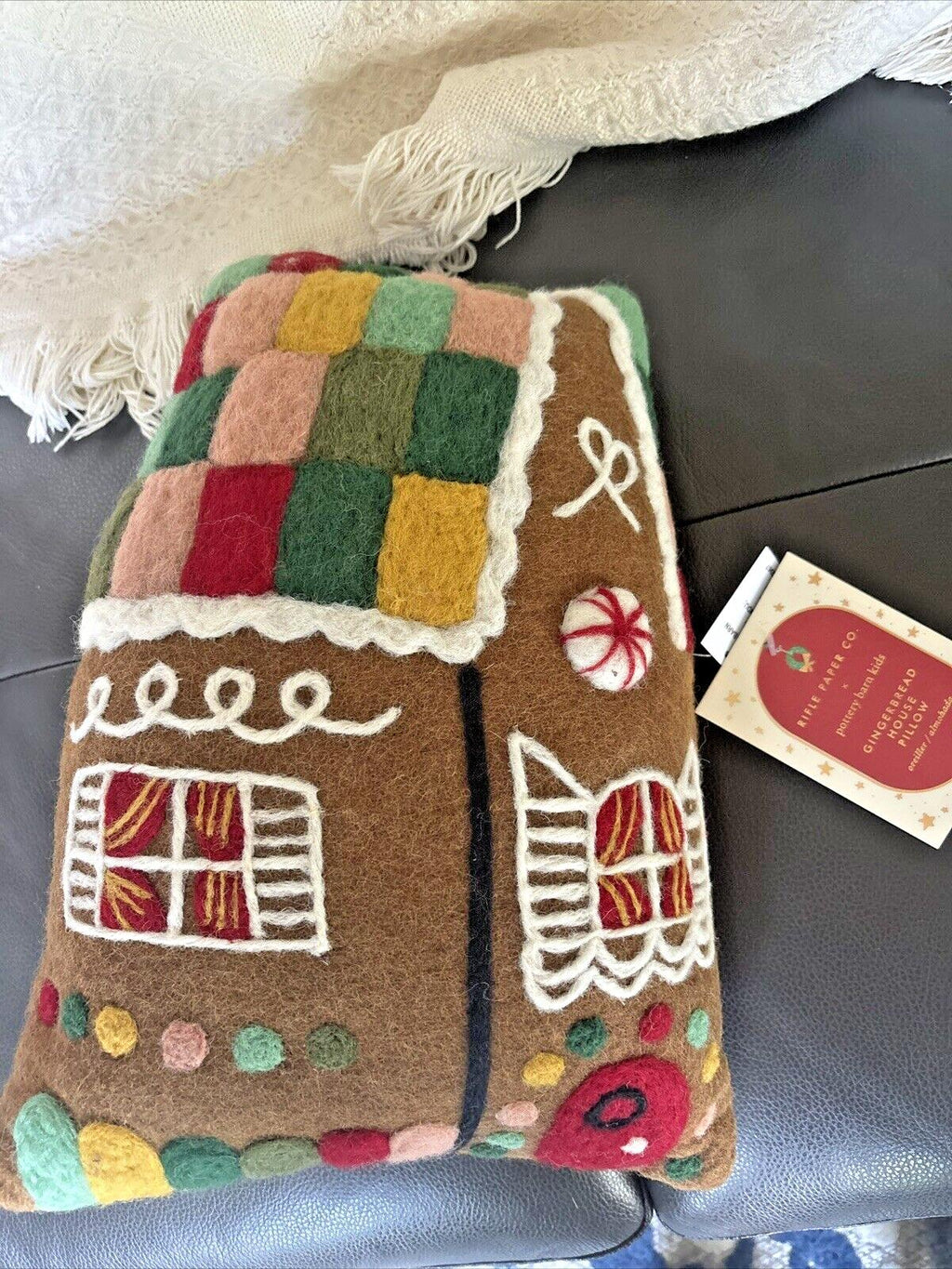 Pottery Barn Gingerbread Disney Christmas Holiday pillow gift set party ?? [