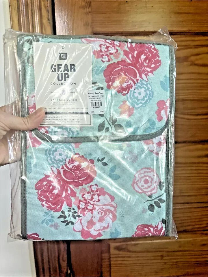Garnet Hill Flower LARGE BACKPACK+ Pottery Barn LUNCH Bag school travel girl new