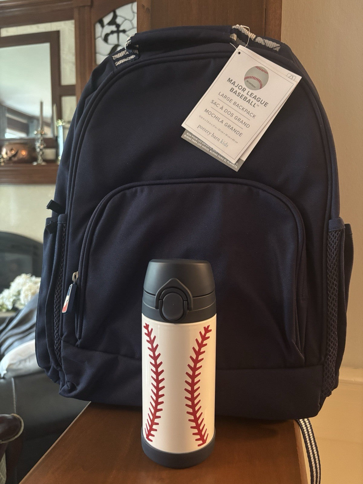 Pottery Barn School LARGE BACKPACK WATER MLB Baseball sports BAG Disney travel n