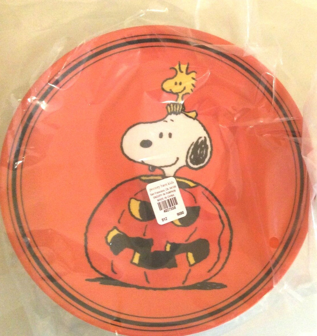 Disney Snoopy Pottery Barn Plate Peanuts Halloween holiday gift party school `