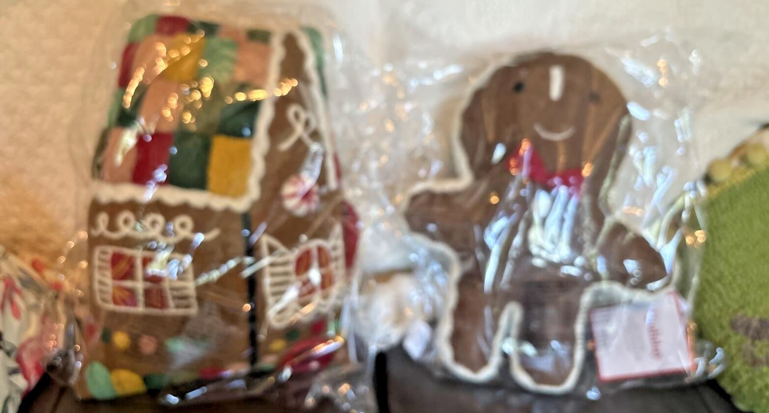 Pottery Barn Gingerbread Disney Christmas Holiday pillow gift set party ?? [