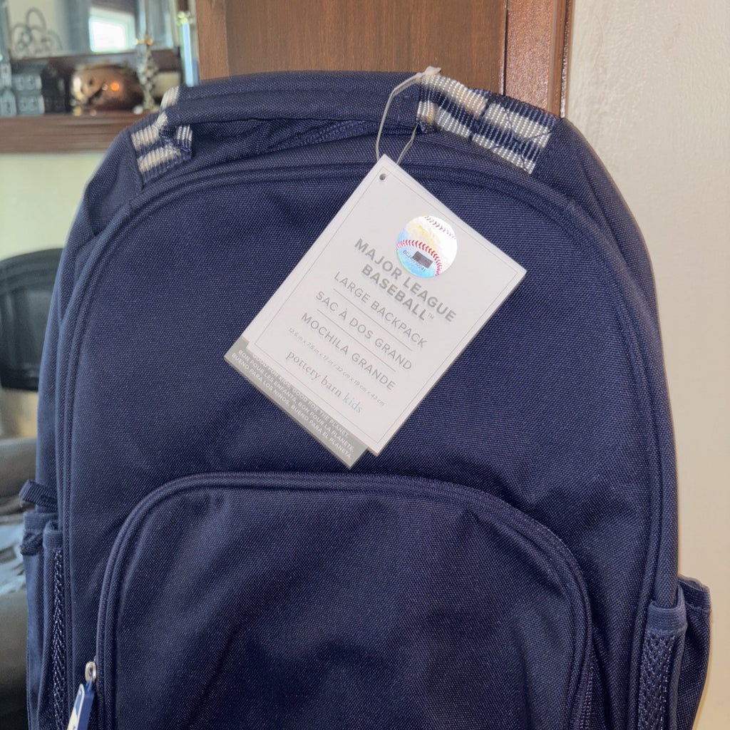 Pottery Barn School LARGE BACKPACK WATER MLB Baseball sports BAG Disney travel n