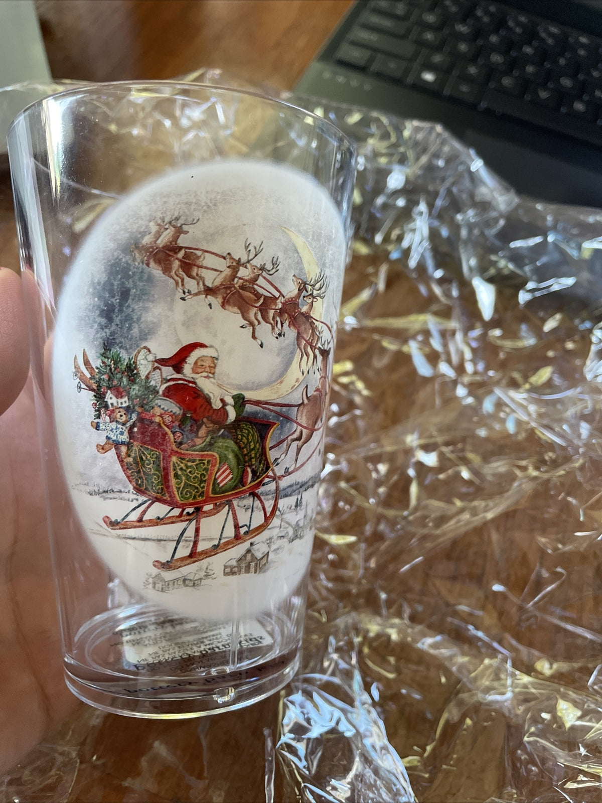 Disney Pottery Barn Santa Rudolph Reindeer Cup Christmas holiday gift party ]