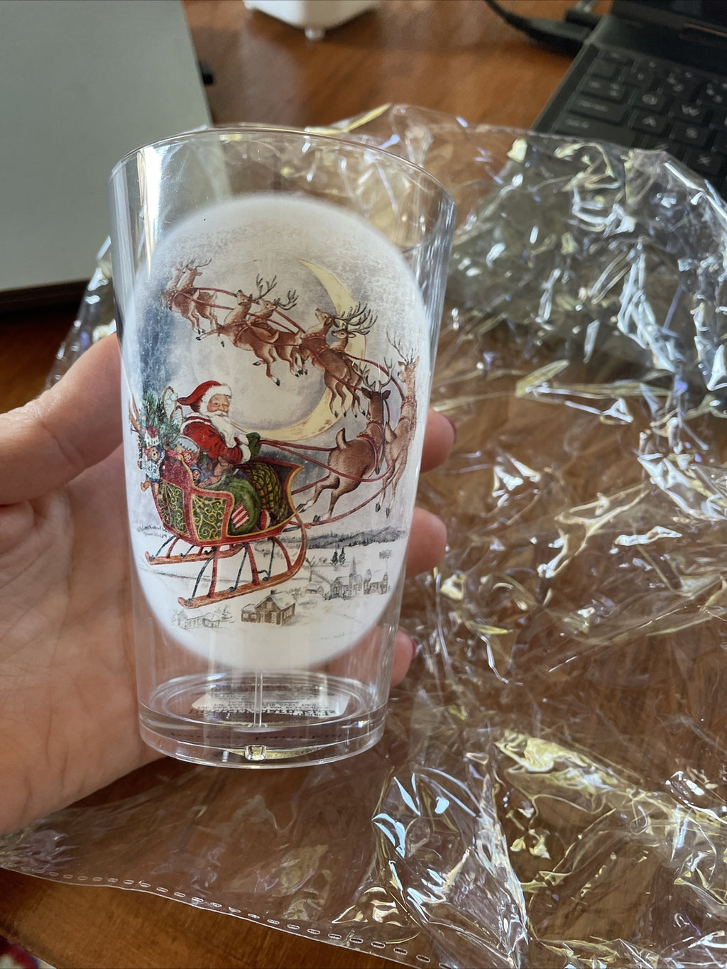 Disney Pottery Barn Santa Rudolph Reindeer Cup Christmas holiday gift party ]