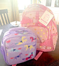 Pottery barn School Glitter BACKPACK Rainbow HEART + Lunch BOX Disney princess n
