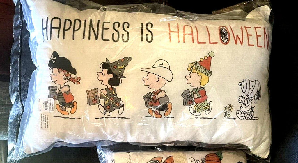 Disney Snoopy Pottery Barn Peanuts holiday Pillow School halloween 12x20 Gift =