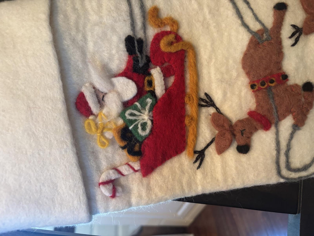 Pottery Barn Holiday Christmas stocking Santa Felt Reindeer Party Disney kid ,