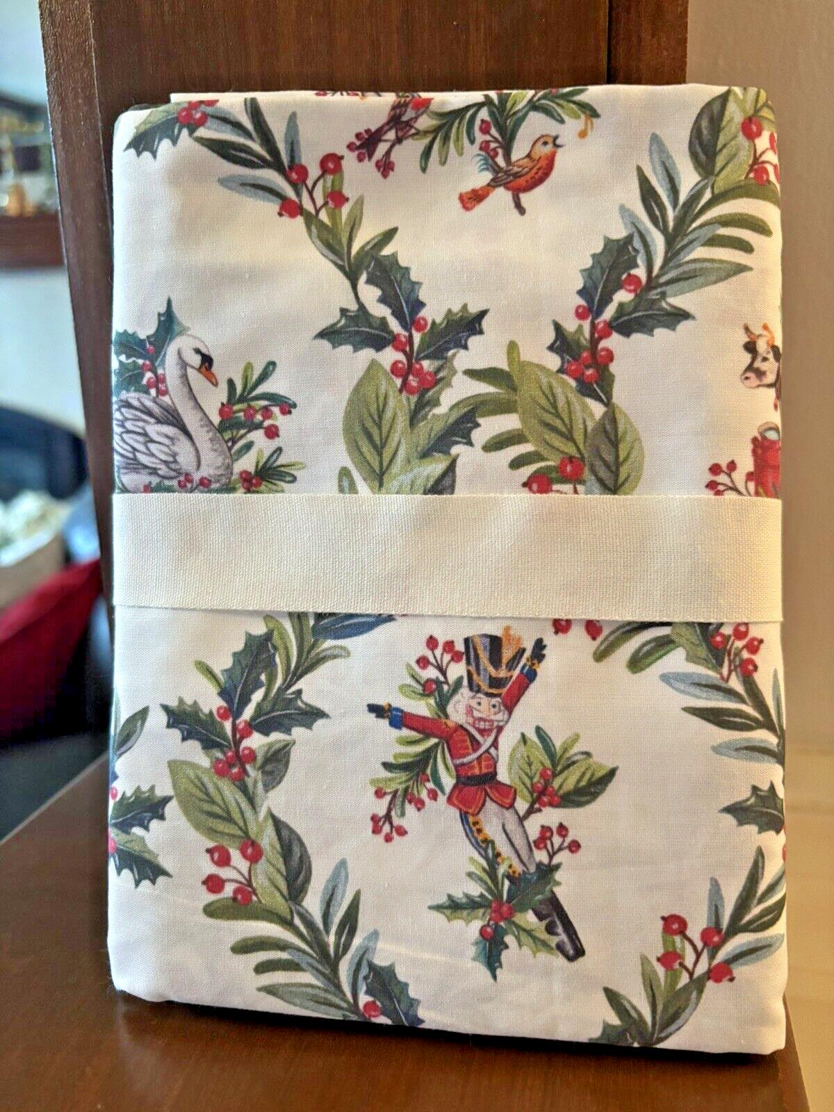 pottery barn Holiday Christmas Day Nutcracker Pillowcase Birthday gift set 2 `