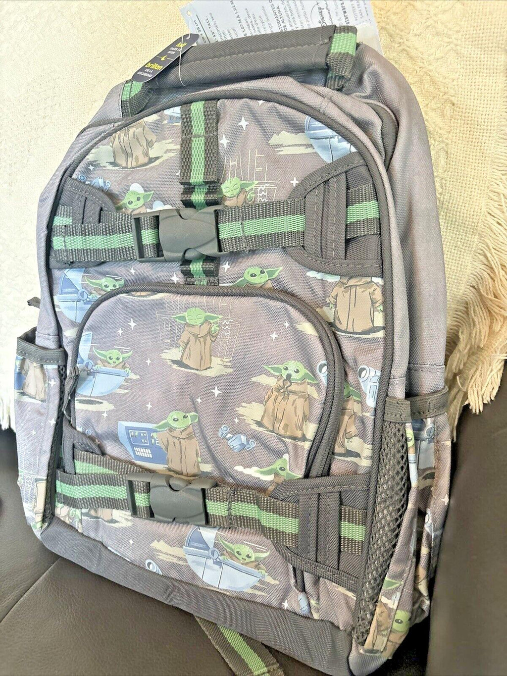 Pottery Barn Disney STAR WARS travel LARGE BACKPACK Grogu Solo Mandalorian boy .