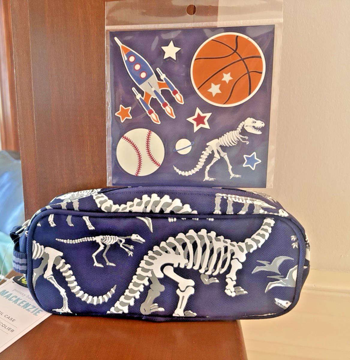 Pottery barn school bag boy Dinosaur travel Jurassic pre k Pencil case gift ,