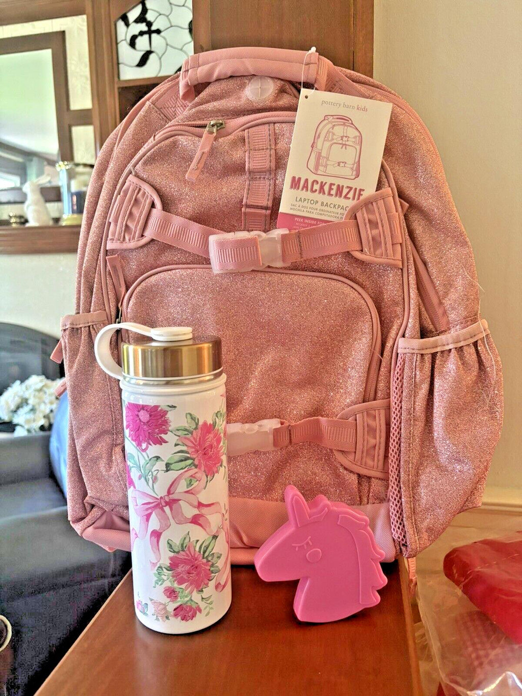 School Pottery barn BACKPACK glitter+ LoveShack Water Hello Kitty Floral+Bag??