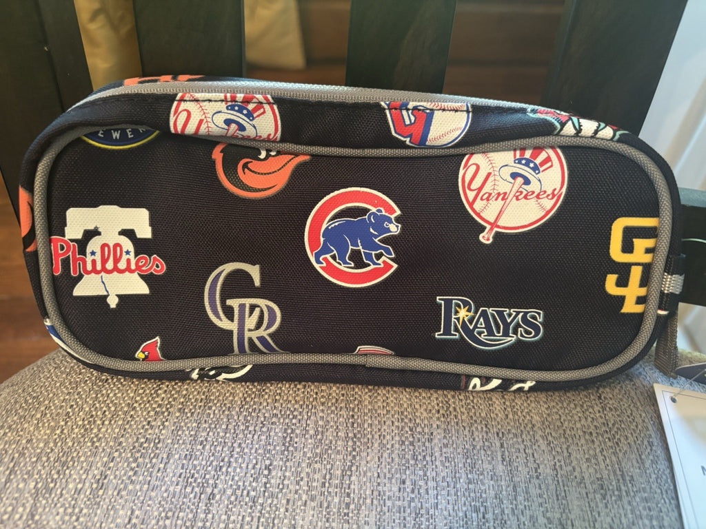 Pottery Barn School Baseball MLB sport PENCIL CASE BAG Disney travel boy team .