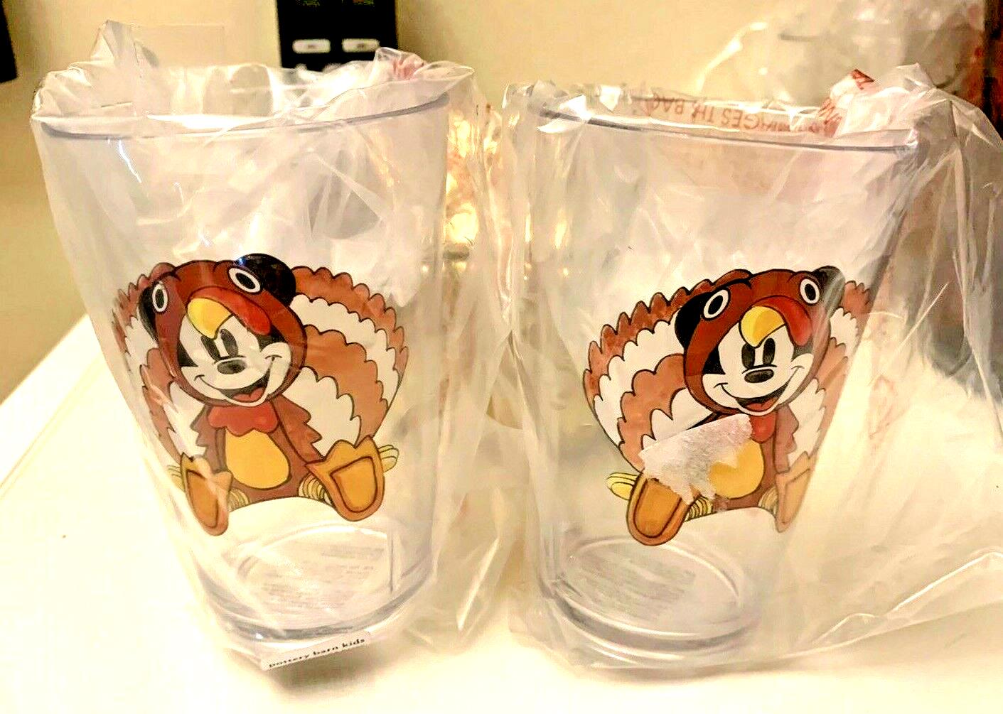 Pottery Barn Disney Mickey Mouse holiday cup Thanksgiving party gift kid SET 2