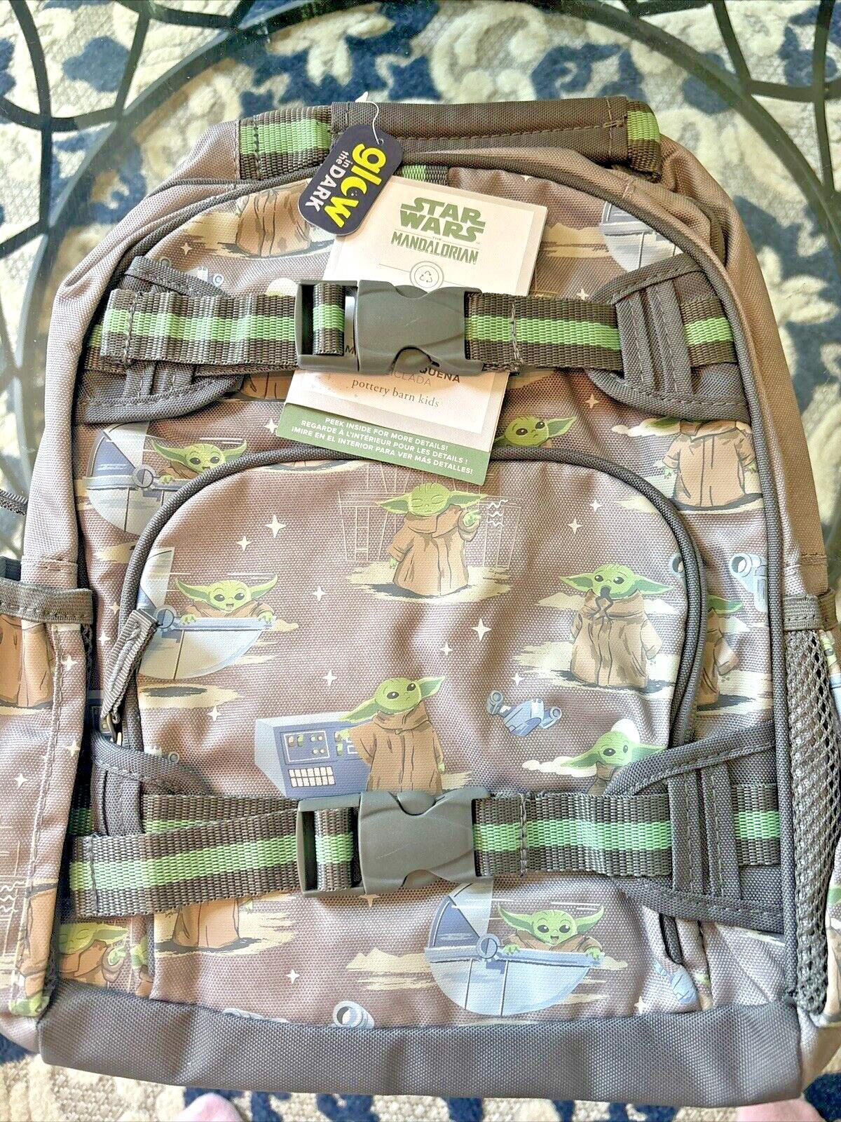 School Disney STAR WARS Pottery Barn BACKPACK LARGE space Solo Grogu Yoda+Bag .