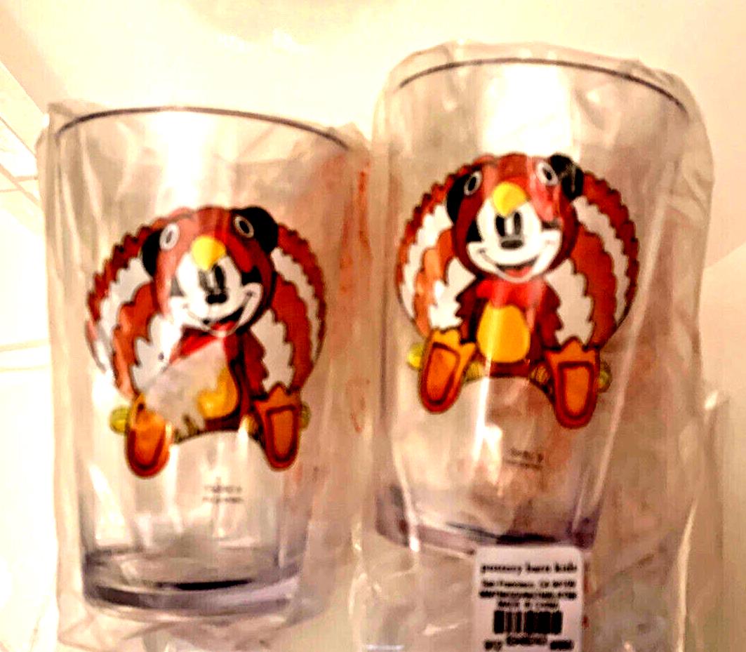 Pottery Barn Disney Mickey Mouse holiday cup Thanksgiving party gift kid SET 2