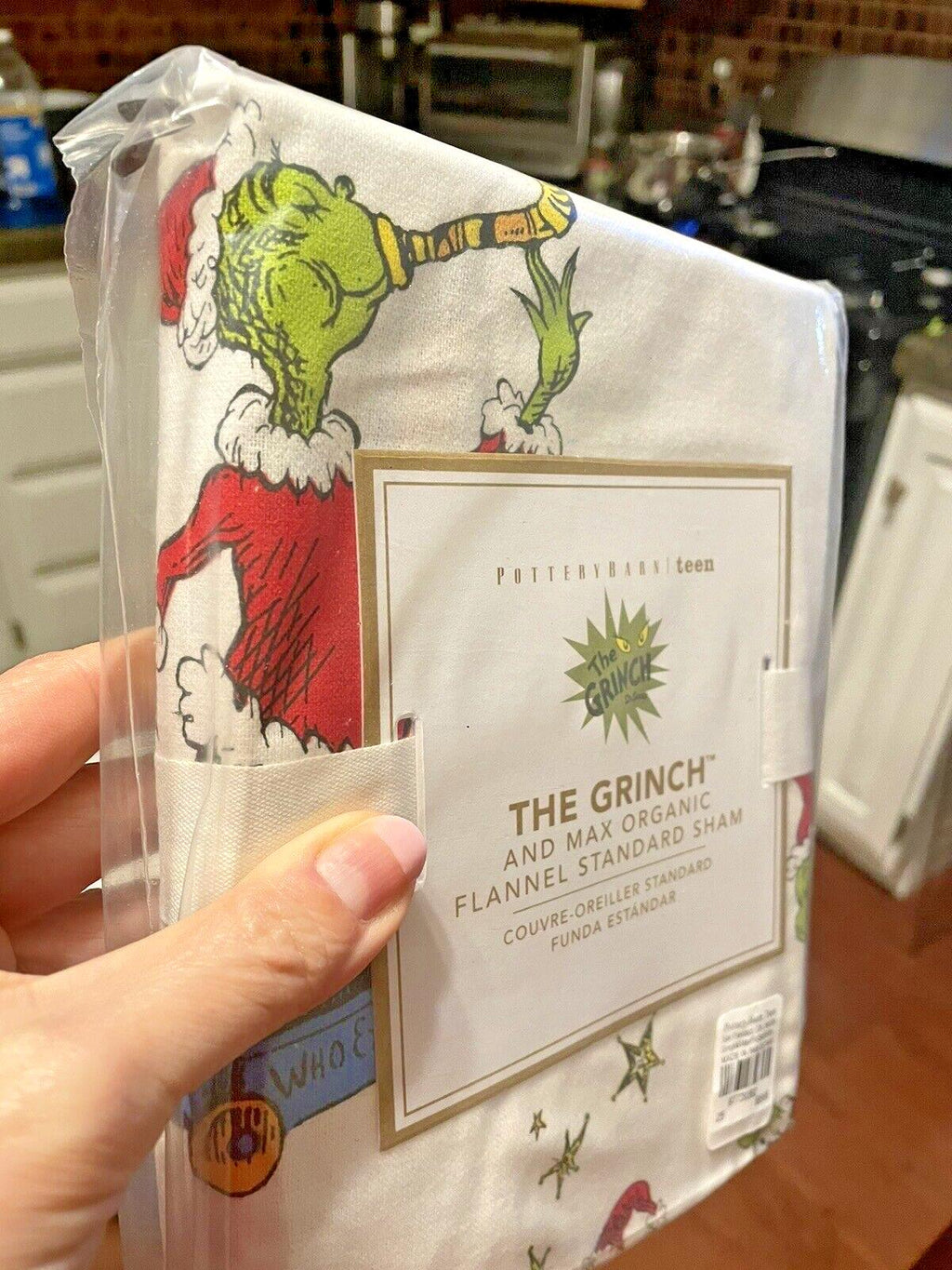 Pottery Barn Grinch Christmas pillow Sham Dr Seuss Holiday Disney Gift party ]