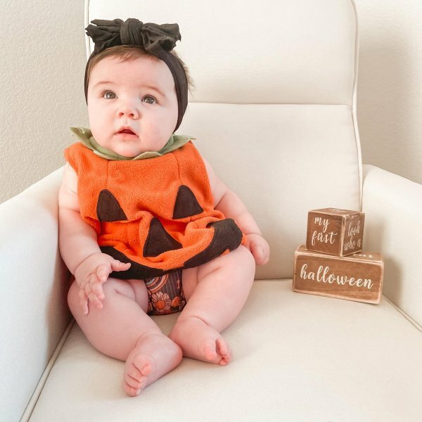 Pottery Barn 3-6 Month Pumpkin costume Disney baby Halloween outfit party kid ]