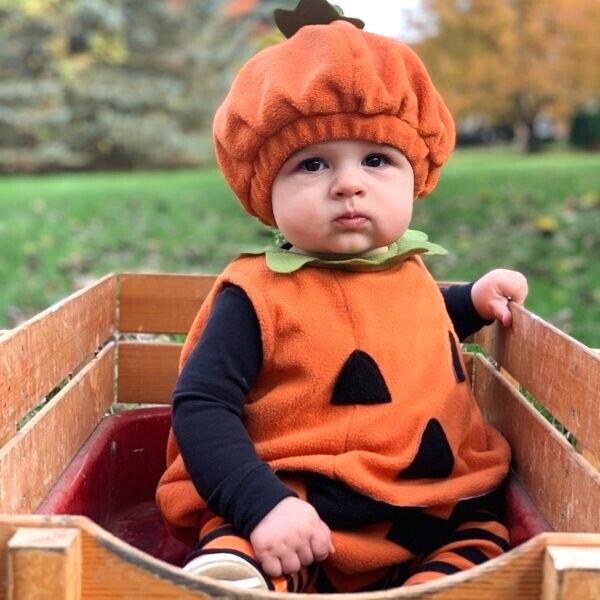 Pottery Barn 3-6 Month Pumpkin costume Disney baby Halloween outfit party kid ]