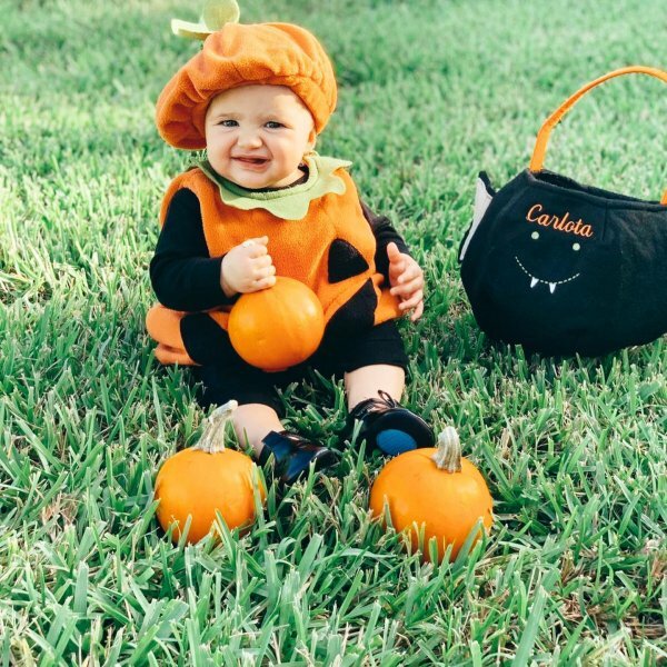Pottery Barn 3-6 Month Pumpkin costume Disney baby Halloween outfit party kid ]