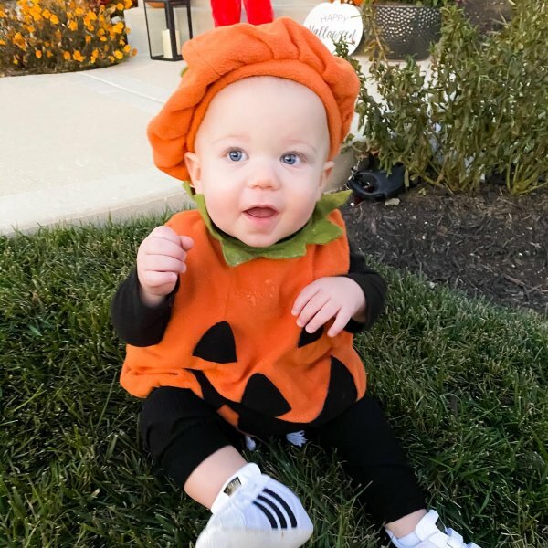 Pottery Barn 3-6 Month Pumpkin costume Disney baby Halloween outfit party kid ]