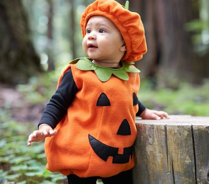 Pottery Barn 3-6 Month Pumpkin costume Disney baby Halloween outfit party kid ]