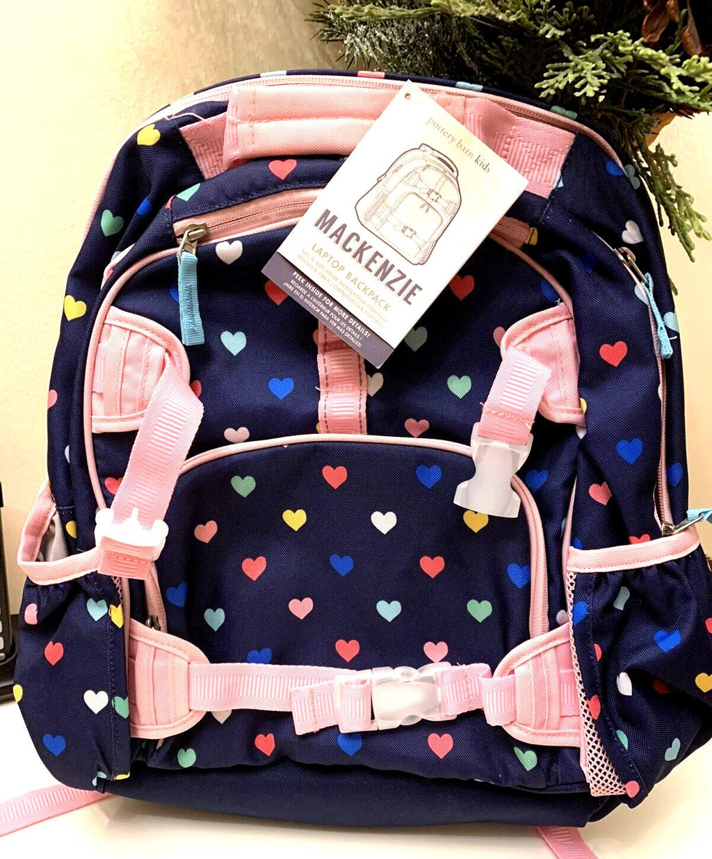 Pottery Barn School Disney LARGE BACKPACK ?? Heart +WATER travel girl gift Set n
