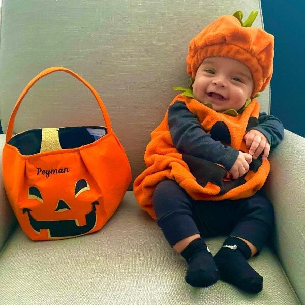 Pottery Barn 3-6 Month Pumpkin costume Disney baby Halloween outfit party kid ]