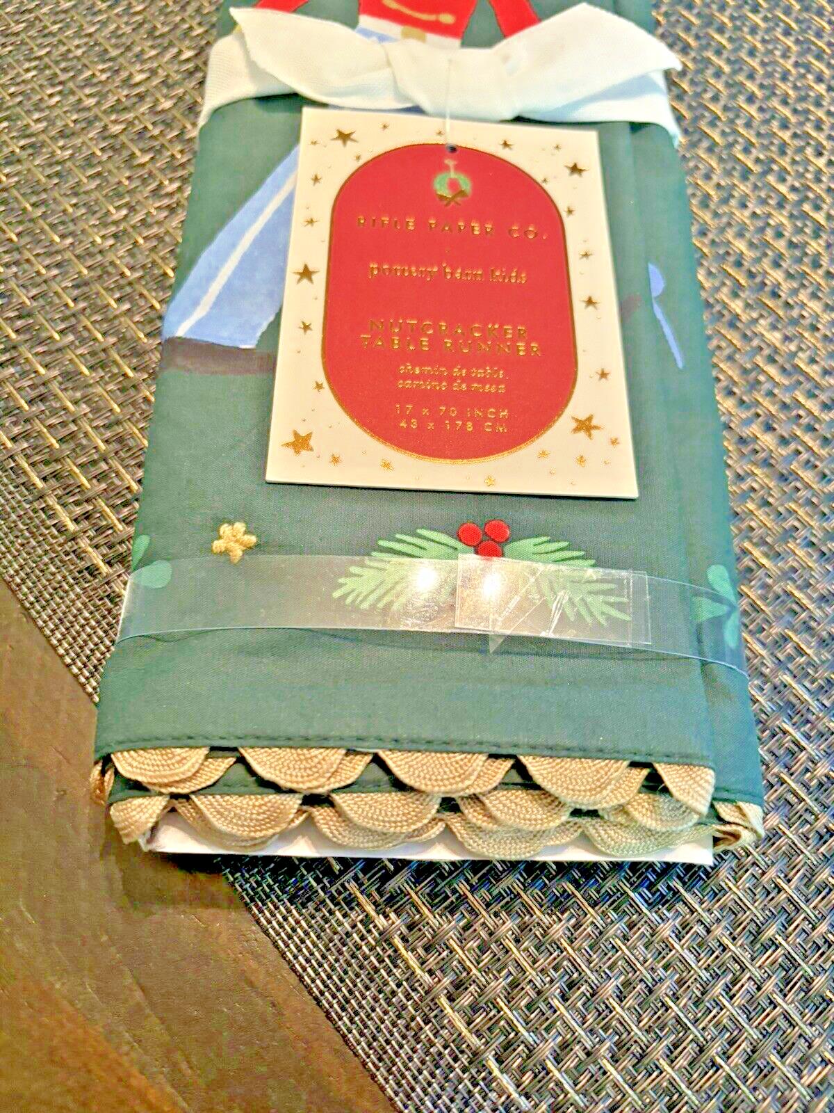 Pottery Barn Holiday Christmas Table runner Nutcracker gift party Rifle co doll