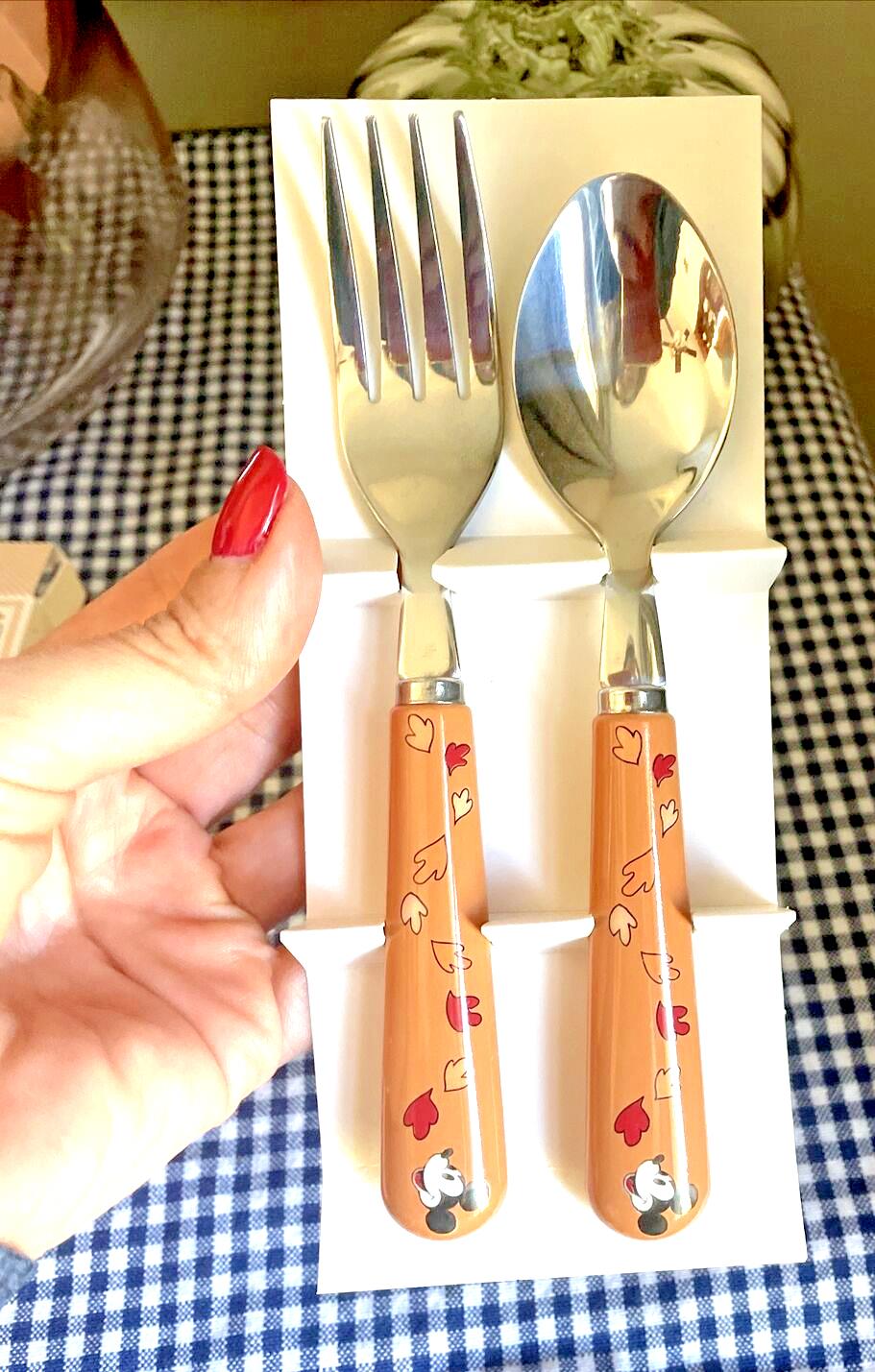 Disney school Pottery Barn Mickey Mouse holiday Thanksgiving Utensil party `