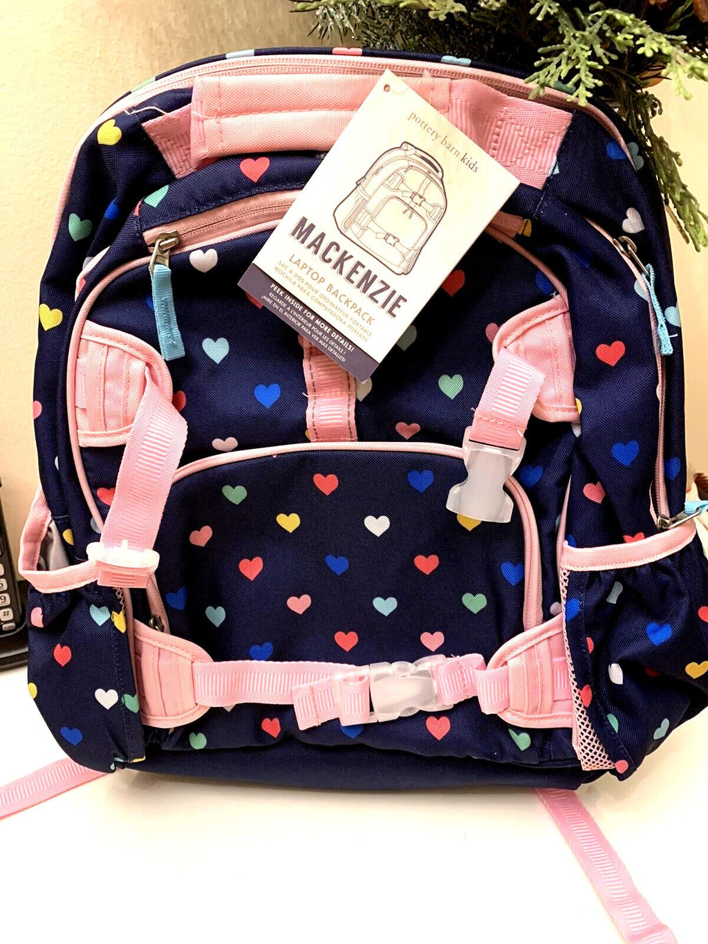 Pottery Barn School Disney LARGE BACKPACK ?? Heart +WATER travel girl gift Set n