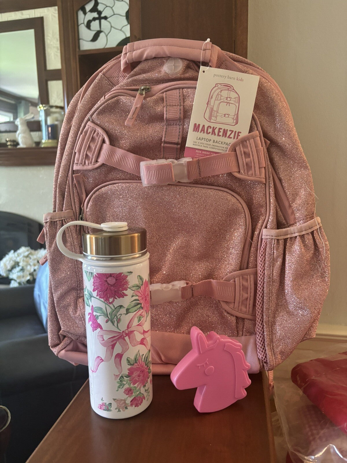 School Pottery barn BACKPACK glitter+ LoveShack Water Hello Kitty Floral+Bag??