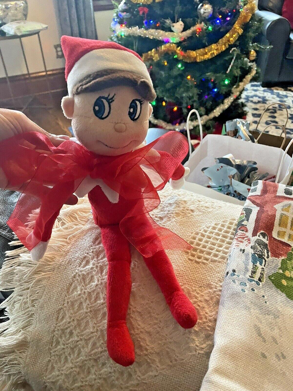 Disney Pottery Barn Christmas Elf Shelf toy holiday gift School pre k stuffed -